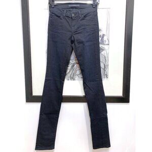 NEW J Brand Pencil Leg Jeans 25 Tudor Dark Black Blue Skinny Straight Slim Jean